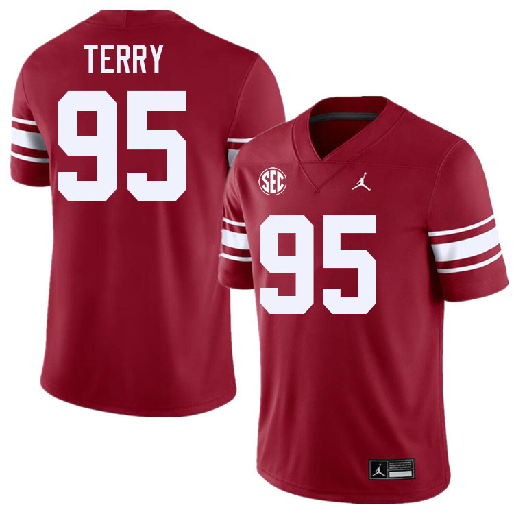 #95 Da'Jon Terry Oklahoma Sooners 2024 SEC Conference College Football Jerseys-Throwback